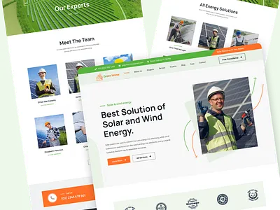 Solar-Panels Company Website UI/UX Design design electricity solar solar panels solar power ui ui design web design website design