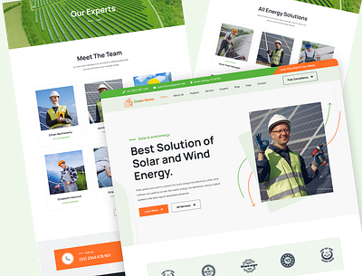 Solar-Panels Company Website UI/UX Design design electricity solar solar panels solar power ui ui design web design website design