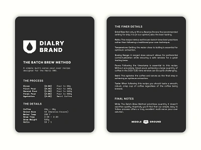 MGC Week 165: The Batch Brew Method branding card coffee dialry layout mgc middle ground made mikey hayes print stationary typography