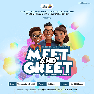 Meet and Greet graphic design