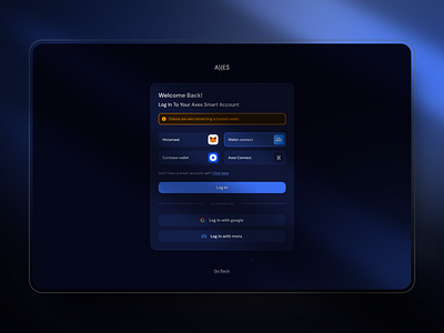 Web3 Wallet Login Interface dark design interface login tech ui design wallet web3