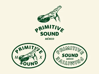 Primitive Sound design dino dinosaur dinosaurio graphic design illustration logo music vector vinil vinyl