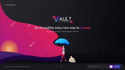 Old Designs: Crypto Investment Coming Soon Concept cleandesign coming soon crypto cryptodesign inspiration investment landing page uidesign uxdesign