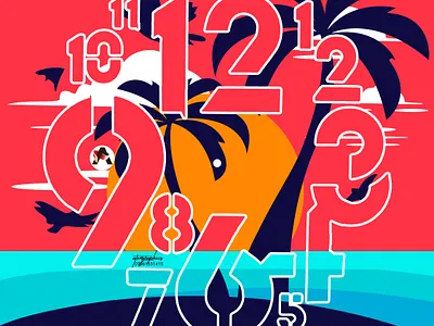 Wall clock design graphic design
