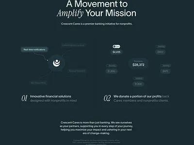 Bank Mission Section bank marketing non profit web design webflow