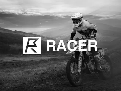 LOGO - RACER arena bikes cars flag letter r lettermark logo logo design monogram race racer racing sport