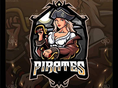 The Pirates girls character mascot t shirt illustration design apparel artwork branding character design esport fashion fighter girls illustration lady logo mascot pirates reyyarts sea tshirt vector woman