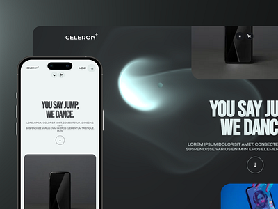 Celeron Pro - Mobile Responsive Homepage Design agency agency website creative design homepage mobile responsive mockup modern template ui ux webdesign webflow webflowtemplate website website design