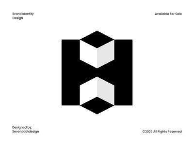 H Box Logo block box logo branding business cube cube logo graphic design h h initial h logo h monogram letter h logo modern packed simple smart technology
