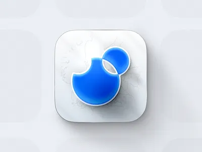 Logo app icon app icon blue figma illustration light logo print shadows skeuomorphic