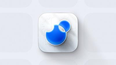 Logo app icon app icon blue figma illustration light logo print shadows skeuomorphic