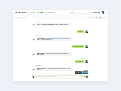 Conversational AI tool for an Aviation Application ai chat app artificial intelligence chat chat bot conversation ai design generative ai real time communication tools ui ux