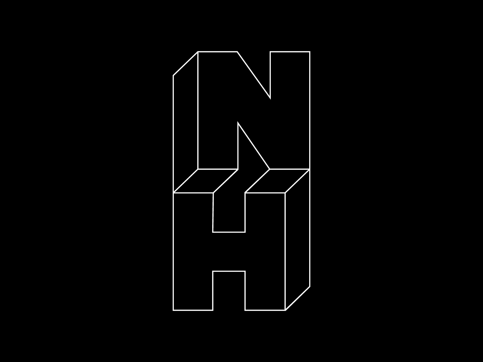 NH Monogram branding geometric geometric logo hn logo icon logo logo design logotype mark minimal minimalistic modern monogram monogram design nh simple symbol visual identity