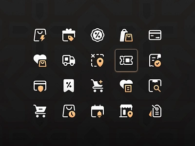 E-Commerce Basic Icons branding delivery icons delivery truck duo tone style e commerce icons ecommerce flash sale glyph icon icon design iconography icons minimal icons online shopping online store pixel perfect shopping bag shopping cart shopping icons ui ui icons