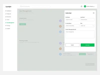 User Roles & Permission - Invite New User design ui users ux web app