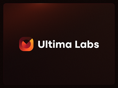 Ultima Labs Logo brand design branding checkmark circular conic conical gradient countdown fire gradient logo orange red software time