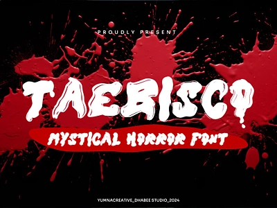 Taebisco – Mystical Horror Font dark decorative design display font gothic halloween horror illustration modern new old rough textured trend typeface typography unique vintage web