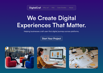 Digital DESIGN agency landing design design designer designing digital agency landing design figma landing page landing page design ui ux website design