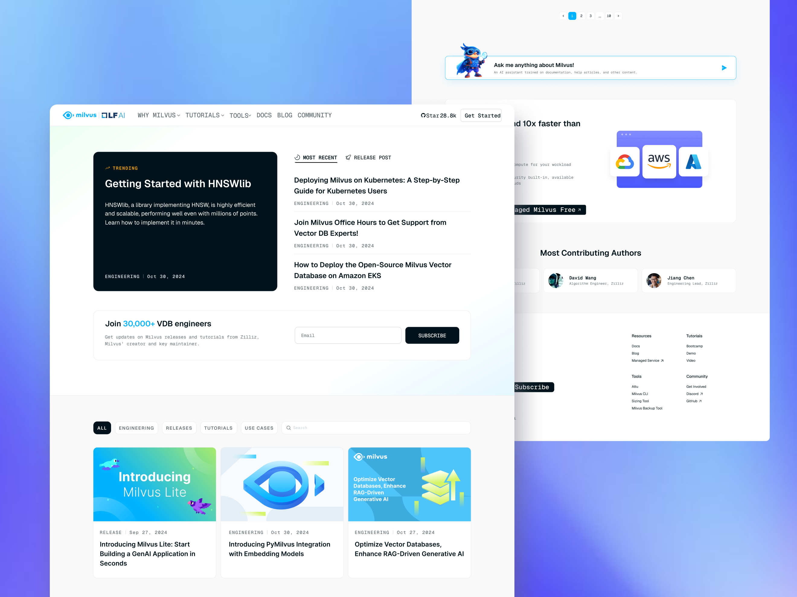 Milvus Blog Overview Page Redesign