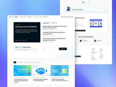 Milvus Blog Overview Page Redesign ai technology blog database landingpage website