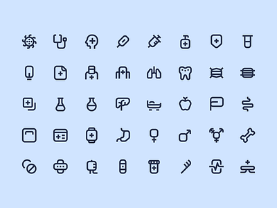 asklepios Icon: Healthcare & Wellness UI Icon Set - Minimal anatomy icon blue clean clean icon doctor icon figma icon fitness icon health icon healthcare icon icon design icon library icon pack medical icon minimal minimal icon pharmacy icon react icon ui icon vector icon wellness icon