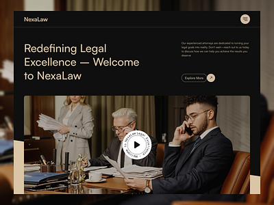 NexaLaw - Website Design | Orbix Studio advocate agency attorney consultancy crime justice landing page law law firm lawyer legal advisor orbix studio product design responsive design ui ux website