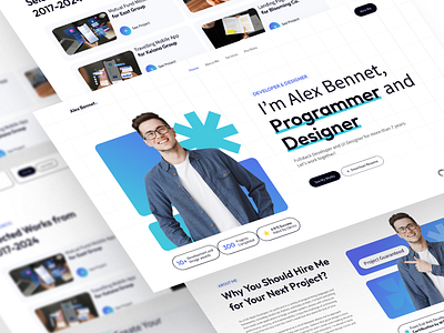 Clean Modern Resume Landing Page creative customizable cv design designer landing landing page landing page design modern personal portfolio professional programmer resume template ui web web design website website design