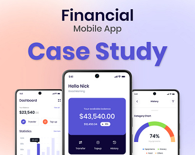 Finance Management App Design (Case Study) app design case study finance finance app mobile app money management ui design ux design