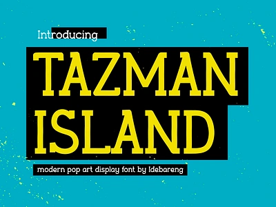 Tazman Island – Slab Serif Font bold branding children display font font gaming modern movie poster youtube