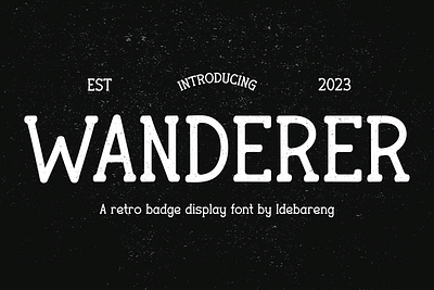 Wanderer – Retro Font branding display font font gaming movie poster retro thumbnails western youtube