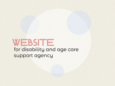 Website for disability and age care support agency figma web design website