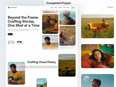 Visual Alchemi - Videographer Portfolio Website Animation agency agency landing page animation clean design framer landing page landing page template personal personal branding photography portfolio popular portfolio portfolio agency portfolio website professional ui8 video videography website theme