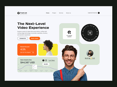 Video Ad agency l Digital Marketing | Creative Agency agency agency landing page branding creative agency design digital agency firqah firqah lab illustration landing page logo marketing agency ui uiux video agency