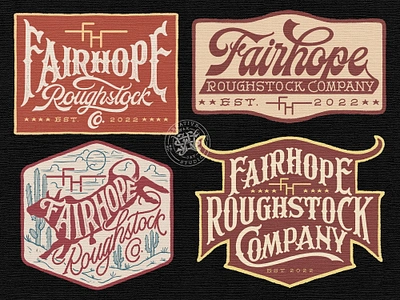 Fairhope Roughstock Company branding company brand logo company branding company logo cowboy design graphic design illustration logo typeface western