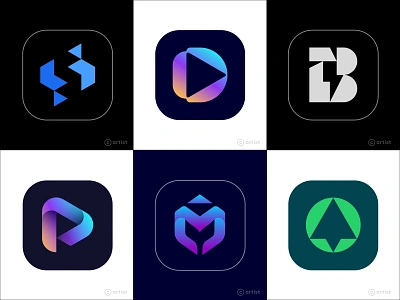 Negative space logos for digital platform ai brand mark branding creative logo design digital agency logo gradient logo graphic design icon identity logo design logomark logos logotype minimalist logo modern logo negative space logos simple logos smart logo tech logo visual identity