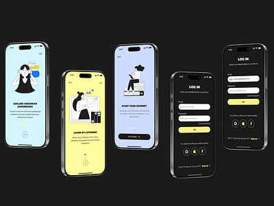 Audiobooks App app audiobooks books login onboarding ui ukrainianaudiobooksapp user interface uxui uxui design web design