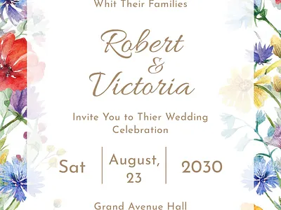 wedding invitation design and thank you card design graphic design