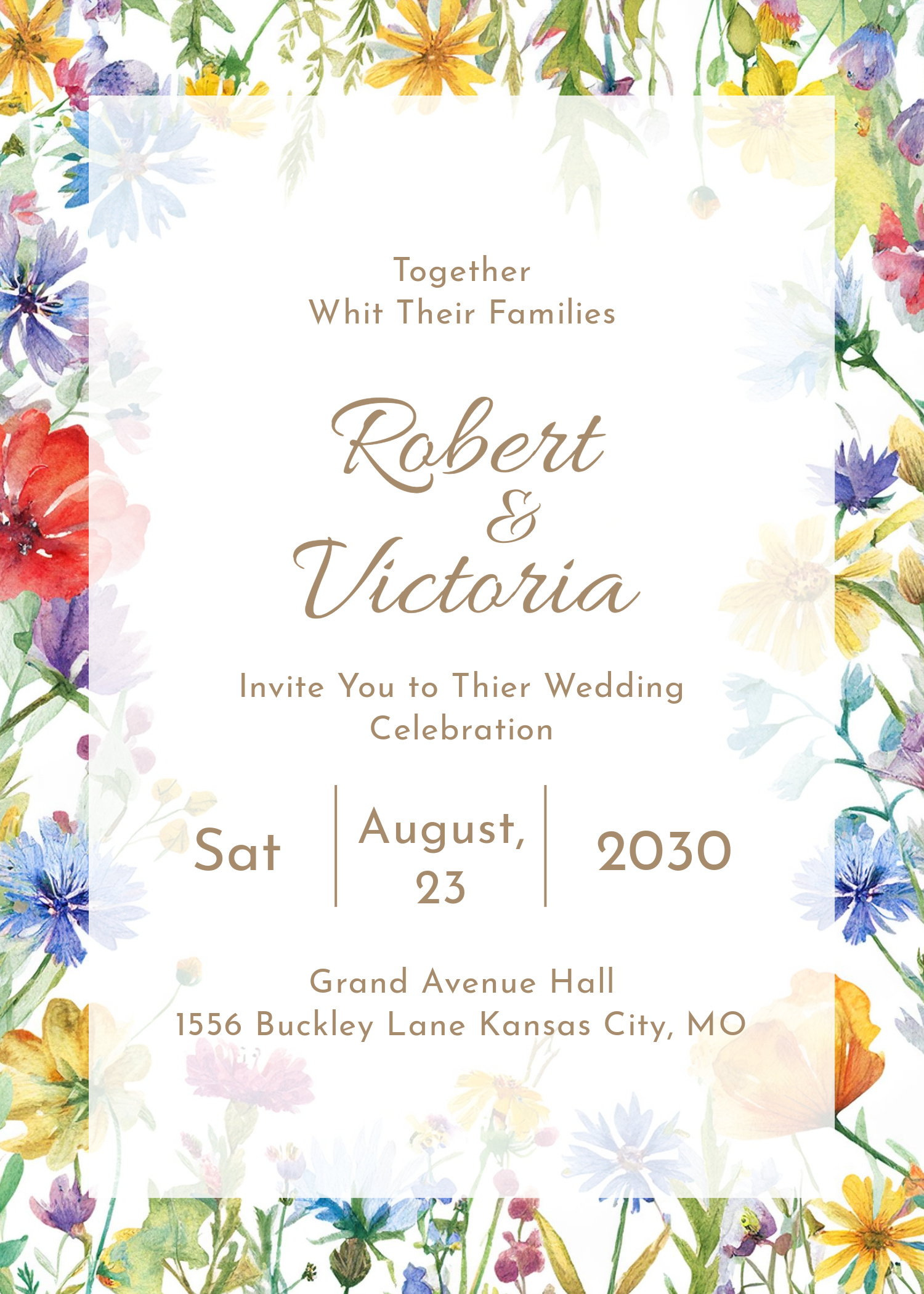 Example of Wedding Invitation Thank You Card Design