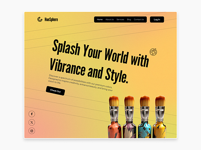 HueSphere - Landing page design dribbble landingpage new productdesign webdesign