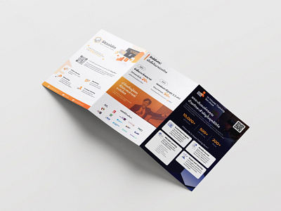 Skooldio Tri- Fold Brochures brand branding brochures education graphic design illustration logo printing school ui visual identity