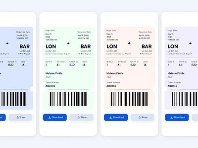 Flight Tickets ✈️ app appdesign blue branding colors design figma flight flights fly green illustration ios light orange logo purple ticket tickets ui ux