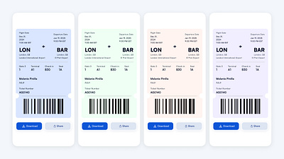 Flight Tickets ✈️ app appdesign blue branding colors design figma flight flights fly green illustration ios light orange logo purple ticket tickets ui ux