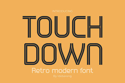 Touch Down – Sporty Retro Font Vibe branding display font font gaming modern movie poster retro sport youtube