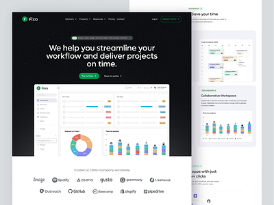 SaaS Landing Page landing page landing page ui management landing page product design saas saas application saas design saas home saas landing page saas website software landing page template design visual design web design website design