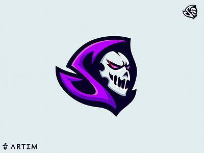 💀 SENSORIA gaming mascot logo design art3m art3m studios creative logo design création de logo de jeux vidéos death logo esport esports logo freelance game designer game logo gamer gaming logo grim reaper logo illustrative logo logo faucheuse mascot logo original logo reaper reaper logo s logo letter sensoria