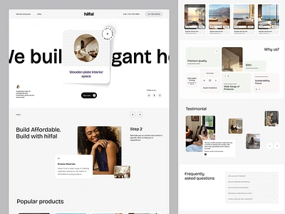 Modern Interior website ui branding design hilf al hilf al digital interface interior interior design landing page layout minimal property property management real estate trending typography ui ux visual webflow website