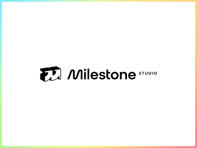 Milestone.Studio 3d m logo blockchain crypto design logo m lettermark m logo m studio logo milestone minimalism modern logo simple studio logo