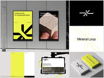 Mineral Loop - brand Identity brand branding building clean concrete design identity logo manufacturing minimal sustainable tech