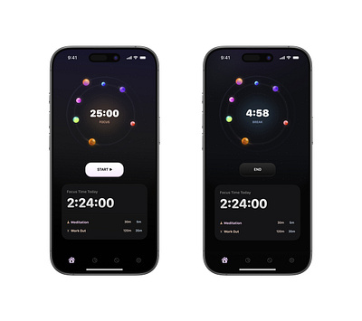 POMODORO APP branding button clock graphic design illustration pomodoro timer ui ux vector