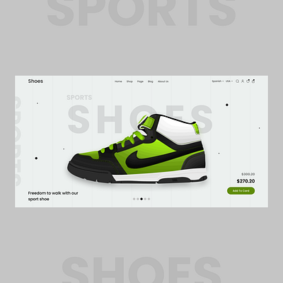 Shoes Website Design ui